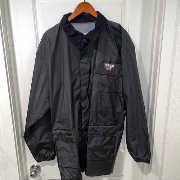 FirstGear moto 3M scotchlite size XL Rain Coat Jacket Synchro Rear View Clear - Picture 1 of 5